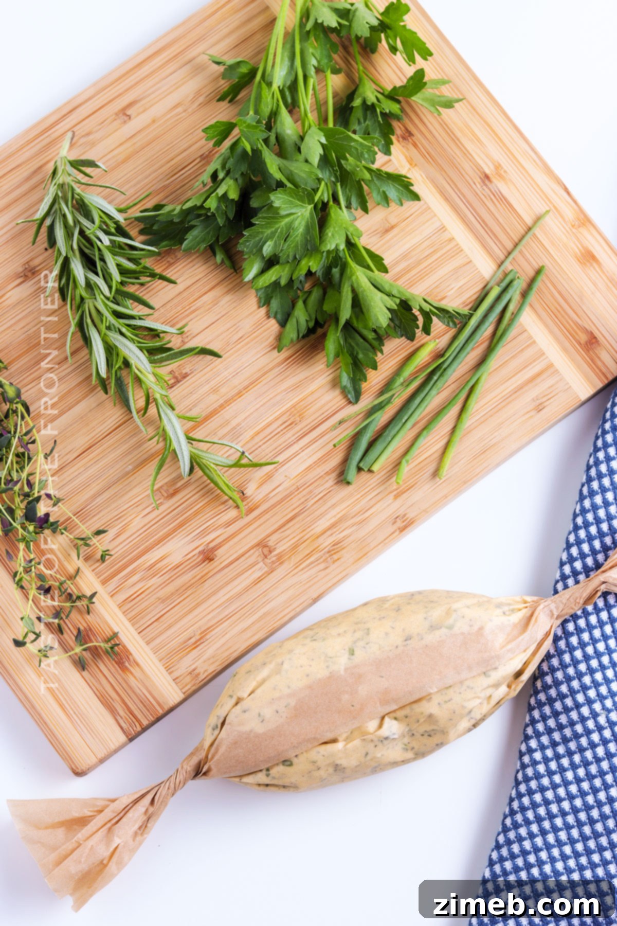 Aromatic Herb Butter 9 wrapping the butter