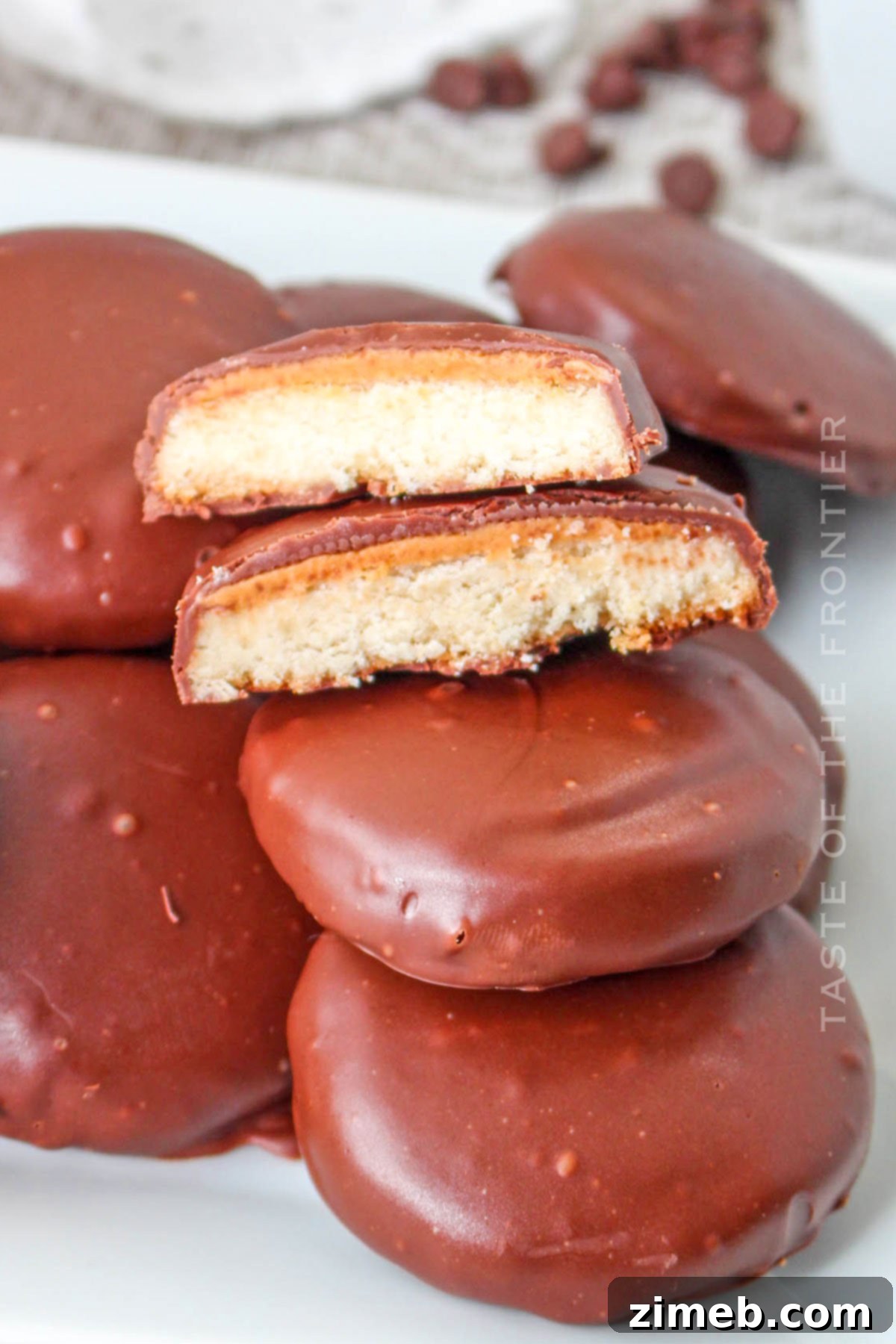 Girl Scout Copycat Tagalong Cookies with peanut butter and chocolate