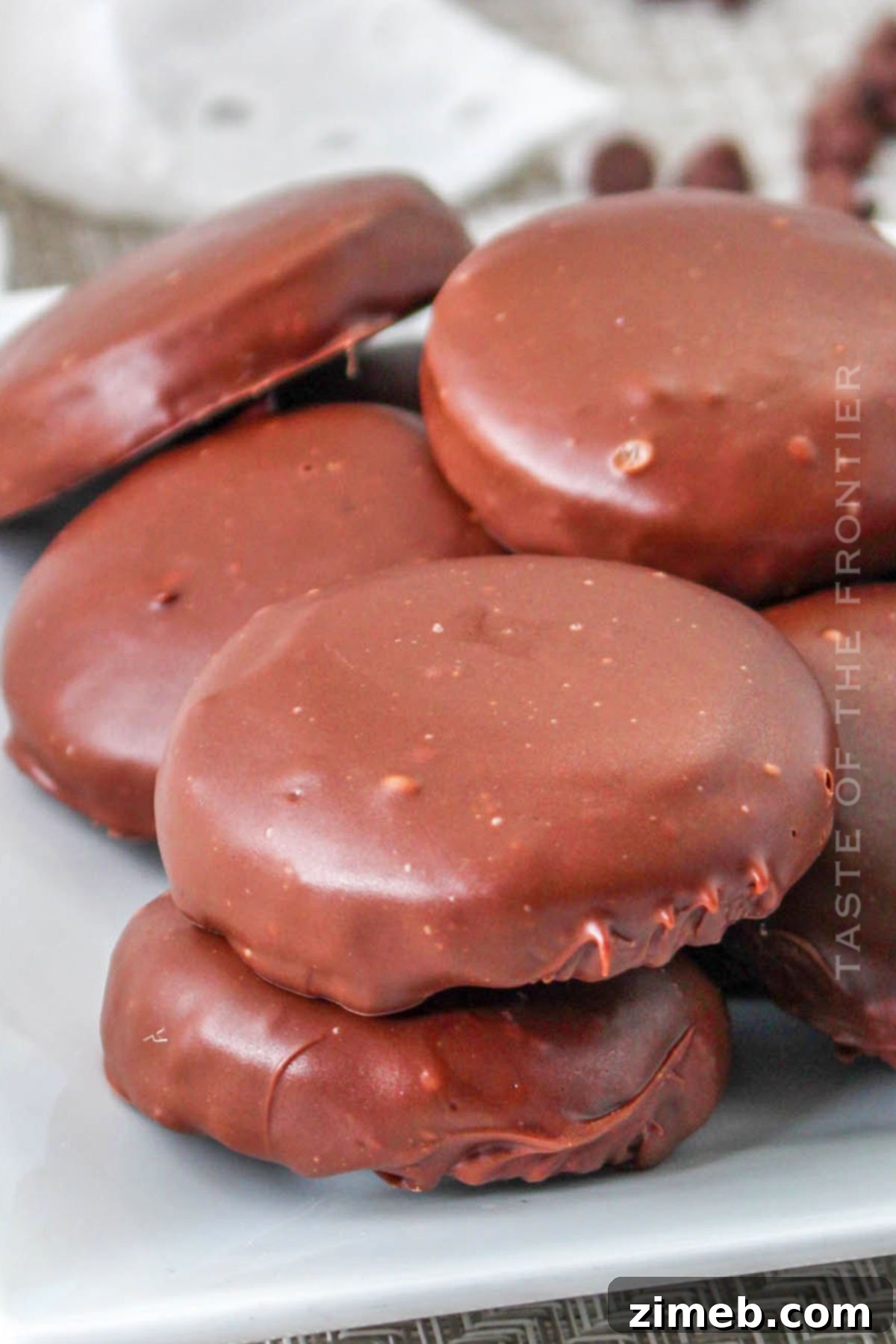 Chocolate covered peanut butter shortbread cookies