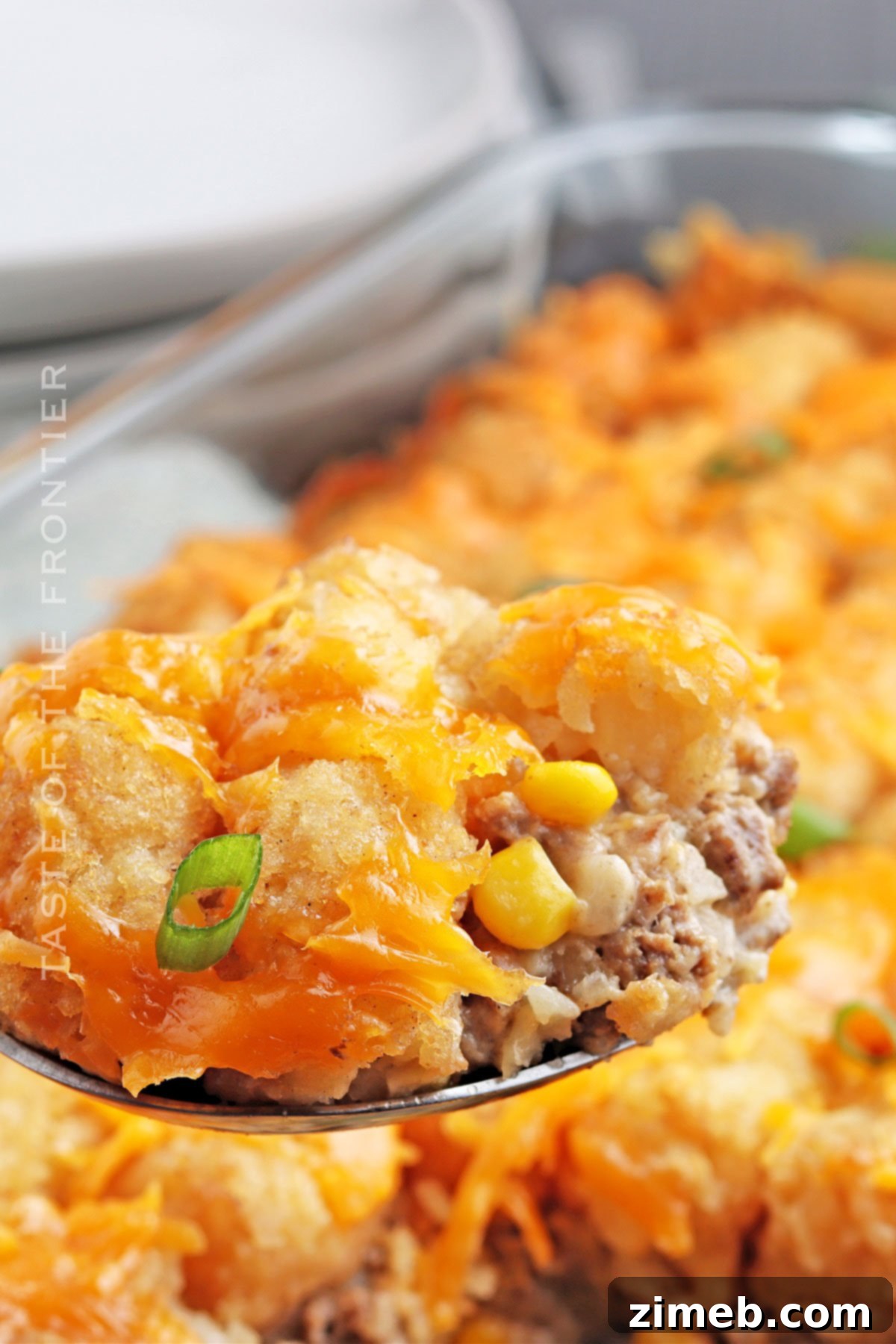 Cheesy and potato comfort food casserole dinner