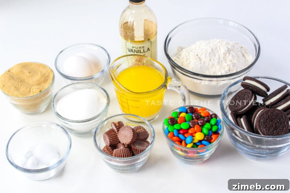 ingredients M&M Cookie Bars