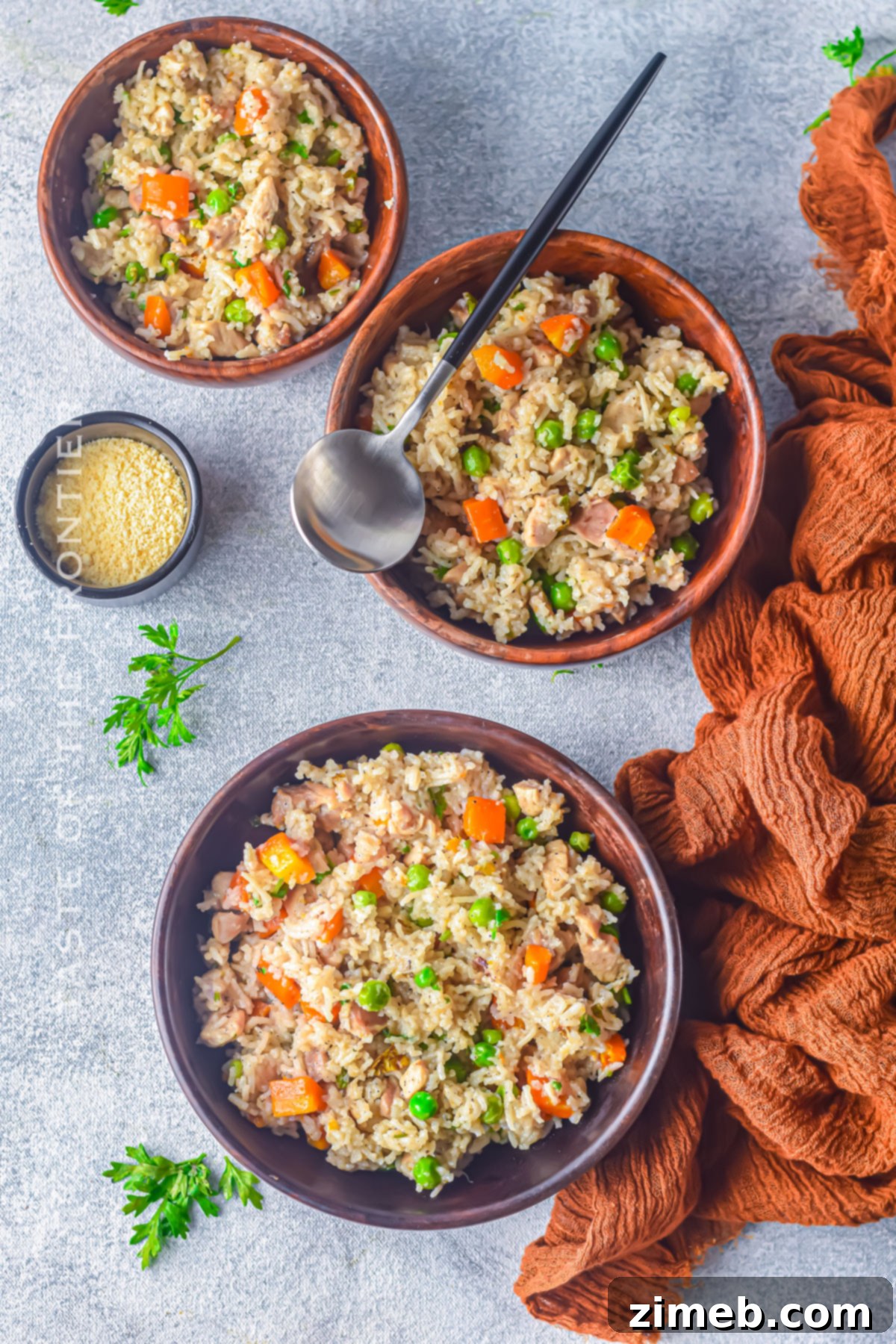 Easy Instant Pot Chicken and Rice 15 Chicken and Rice Dinner served.