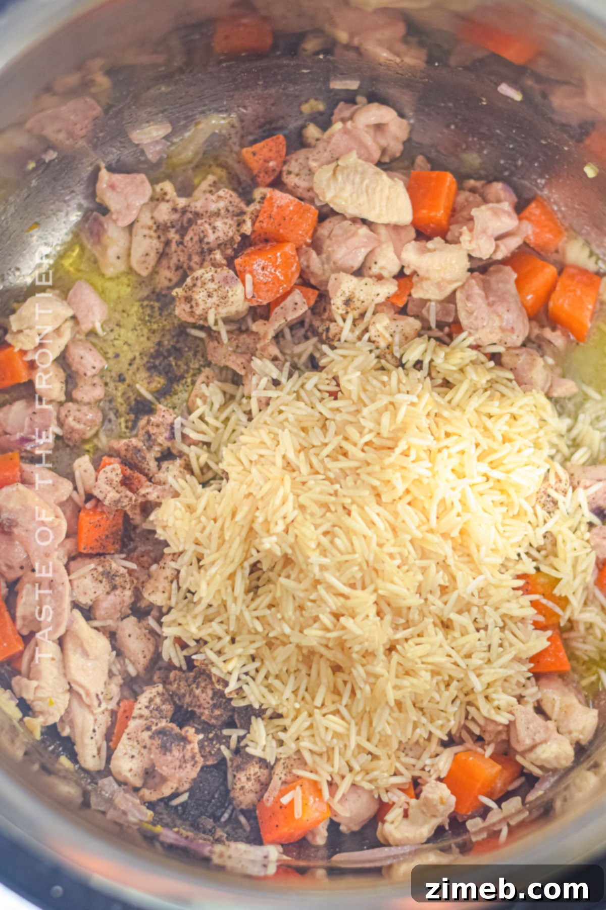 Easy Instant Pot Chicken and Rice 6 How to make Instant Pot Chicken and Rice step-by-step.