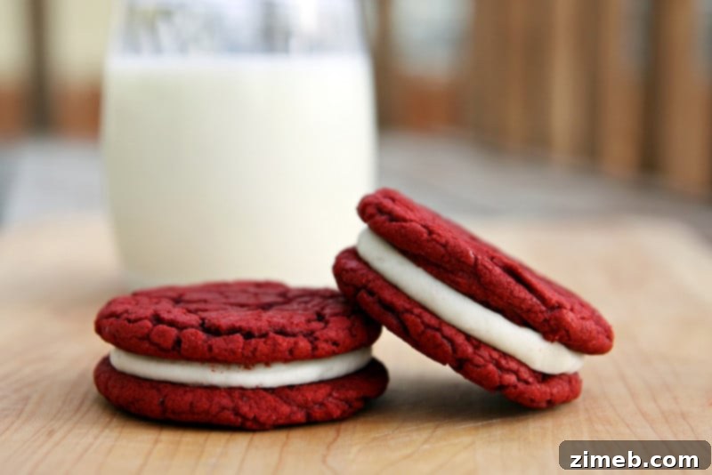 Red Velvet Sandwich Cookies