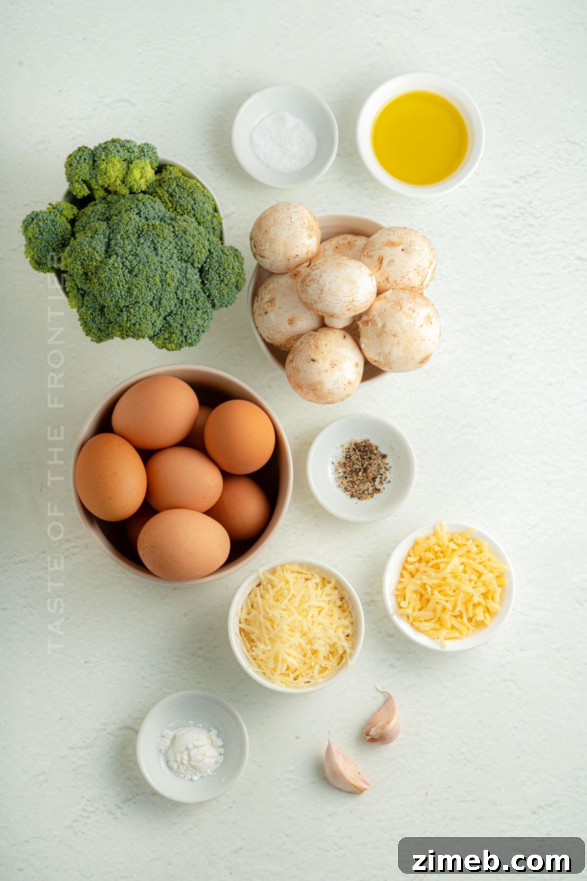 Low Carb Egg Bites 4 Keto Egg Muffins ingredients for a low-carb breakfast