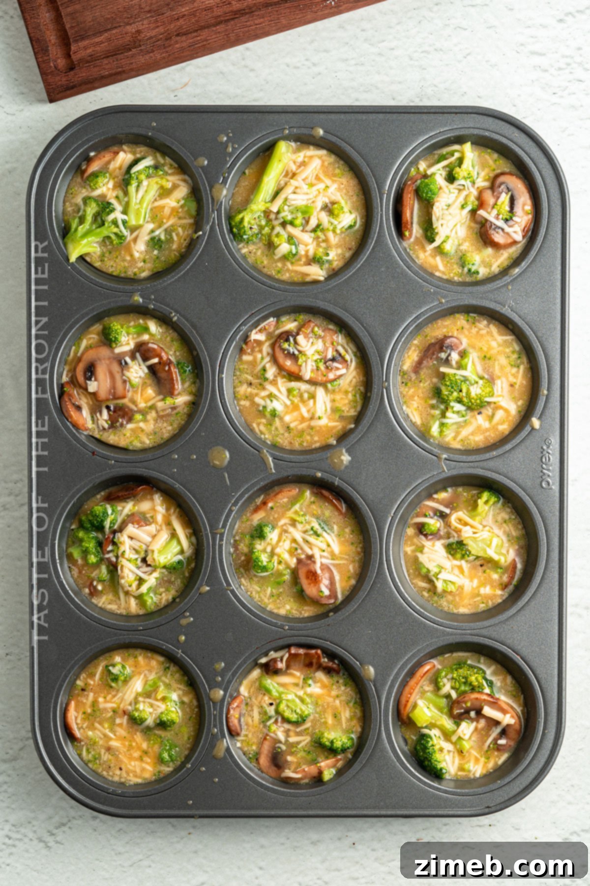 Low Carb Egg Bites 8 ready to bake keto egg muffins with vegetables and cheese