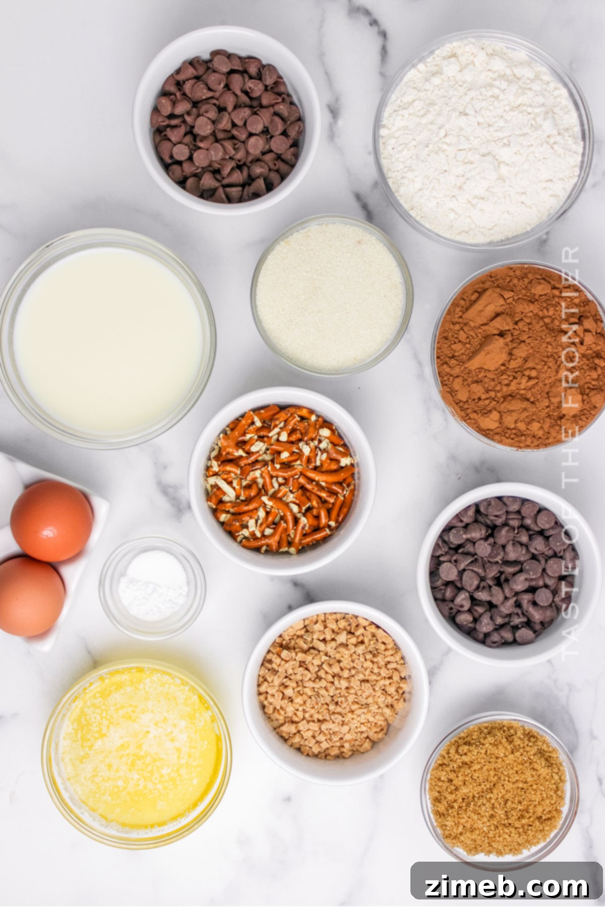 Everything Brownies 4 ingredients for Kitchen Sink Brownies