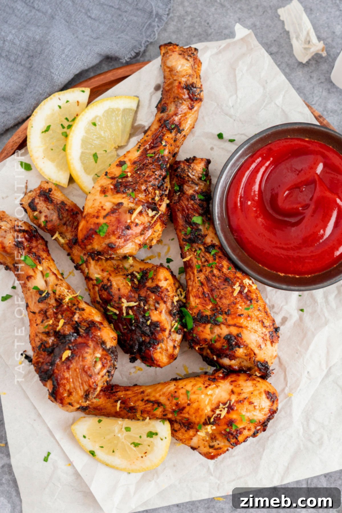 Crispy Air Fryer Chicken Legs ready for dinner