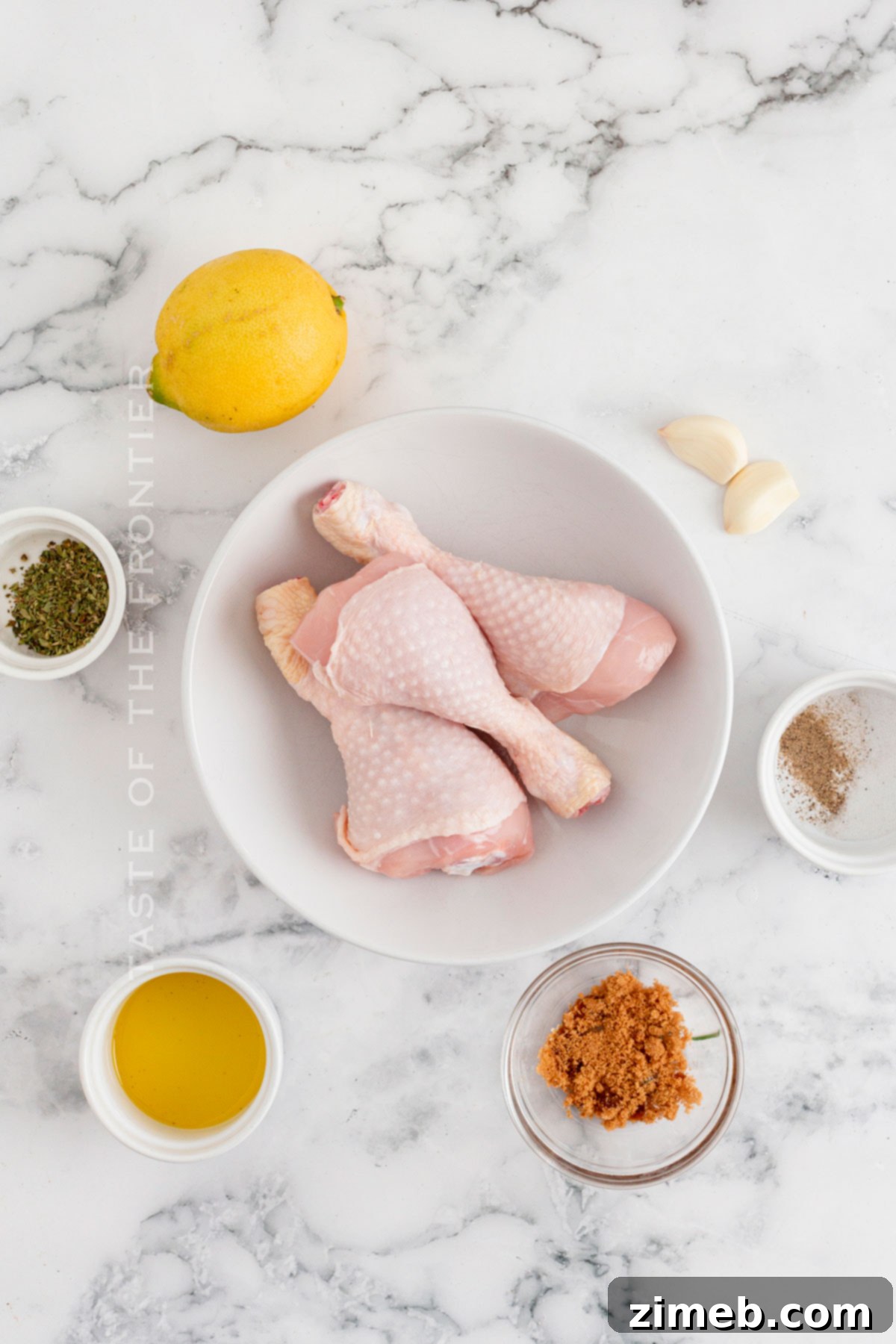 Ingredients for making Air Fryer Chicken Legs