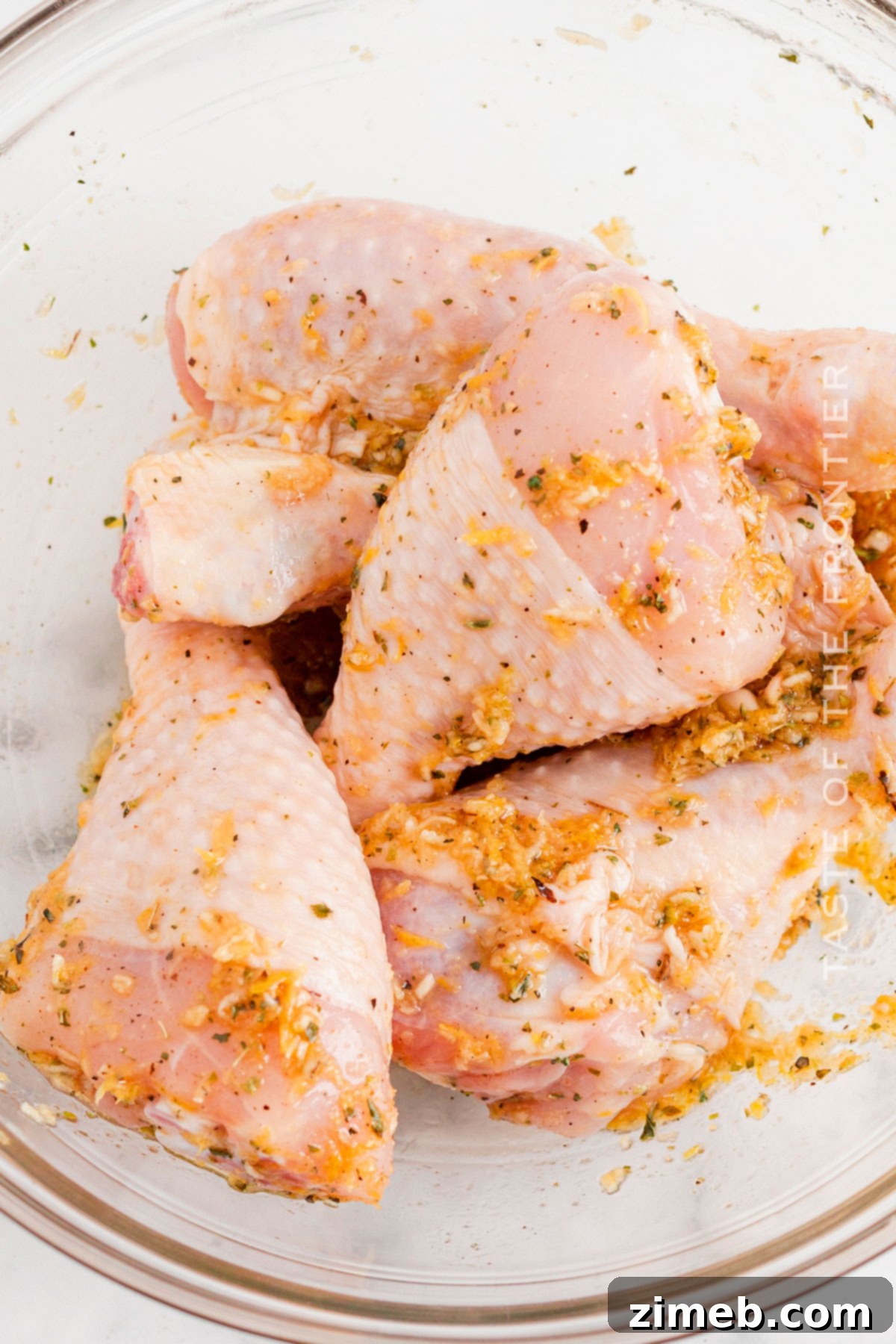 Marinating chicken drumsticks for air fryer
