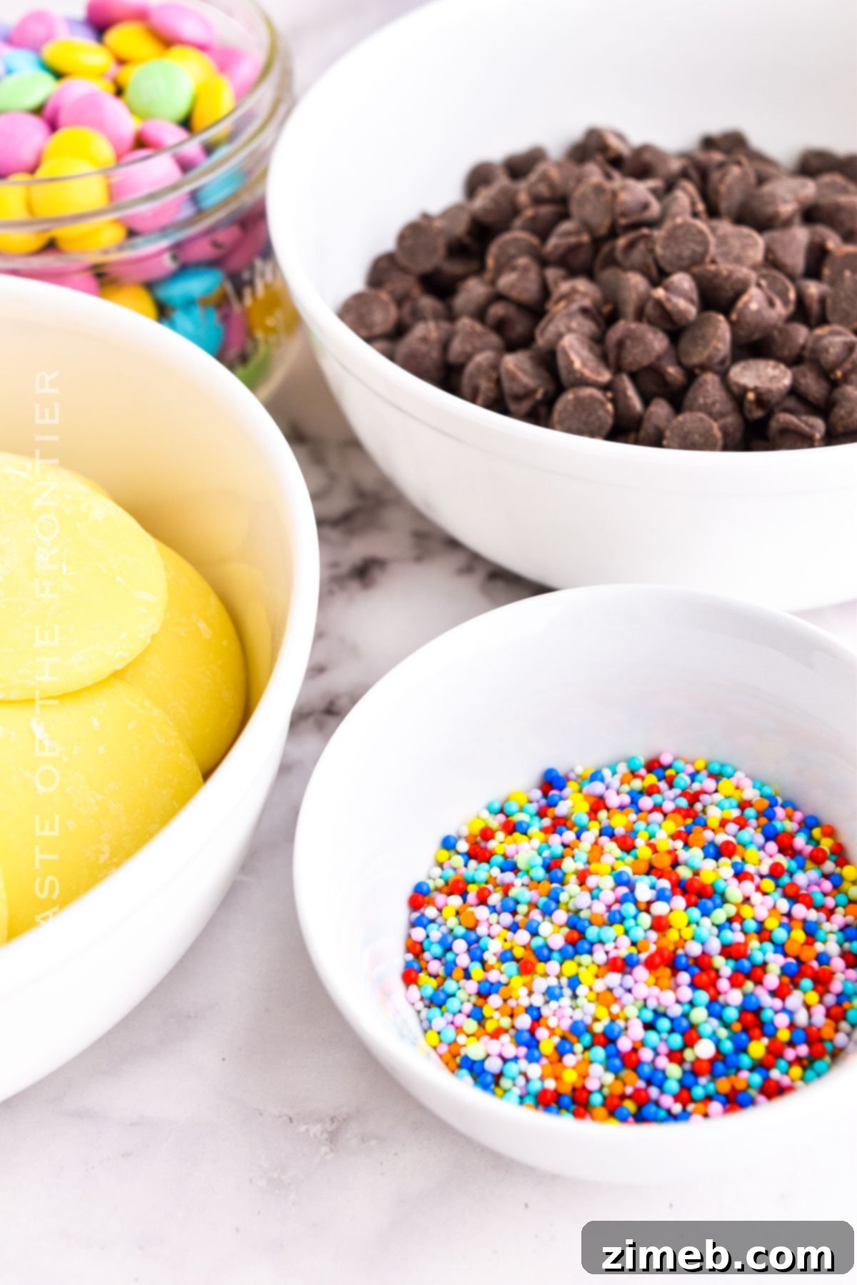 Easter Sweet Shards 4 colorful desserts with sprinkles