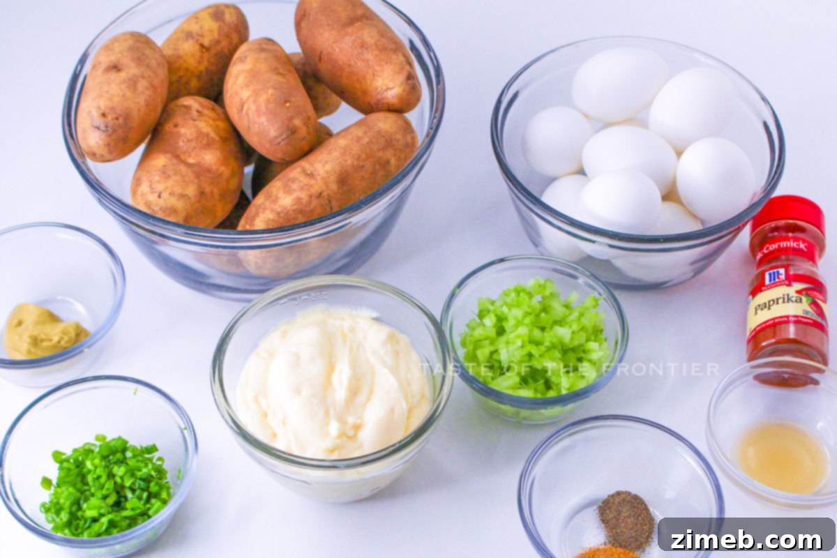Deviled Egg Potato Salad Ingredients