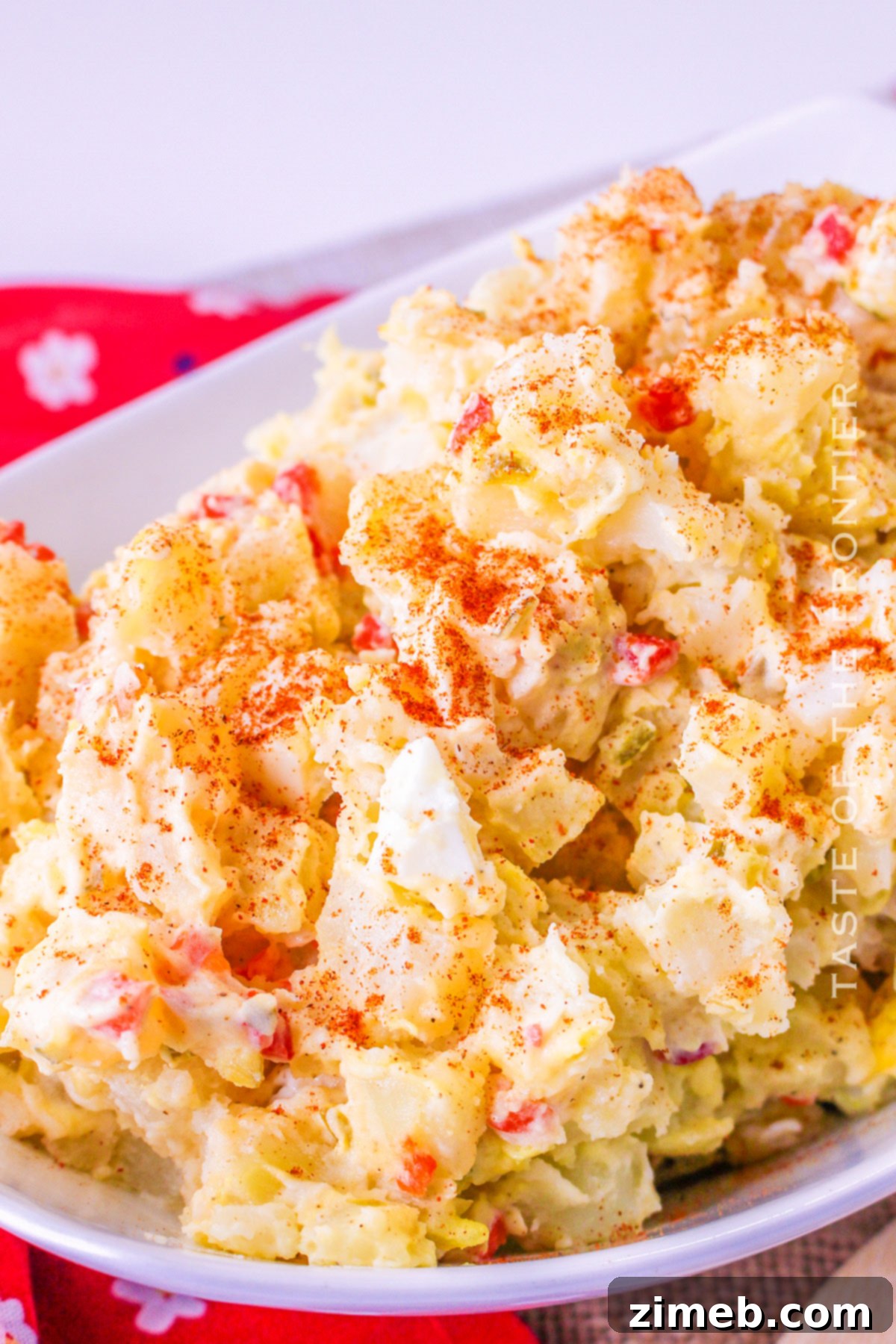 Grandma's Southern Potato Salad 3 Best Southern Potato Salad Recipe - featuring diced potatoes, eggs, and a creamy dressing.