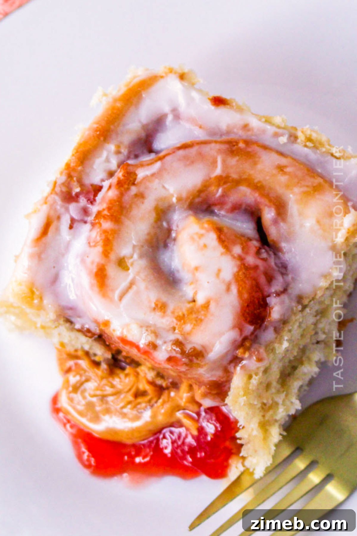 Decadent Peanut Butter Cinnamon Buns 10 Freshly baked PB&J cinnamon rolls ready to serve