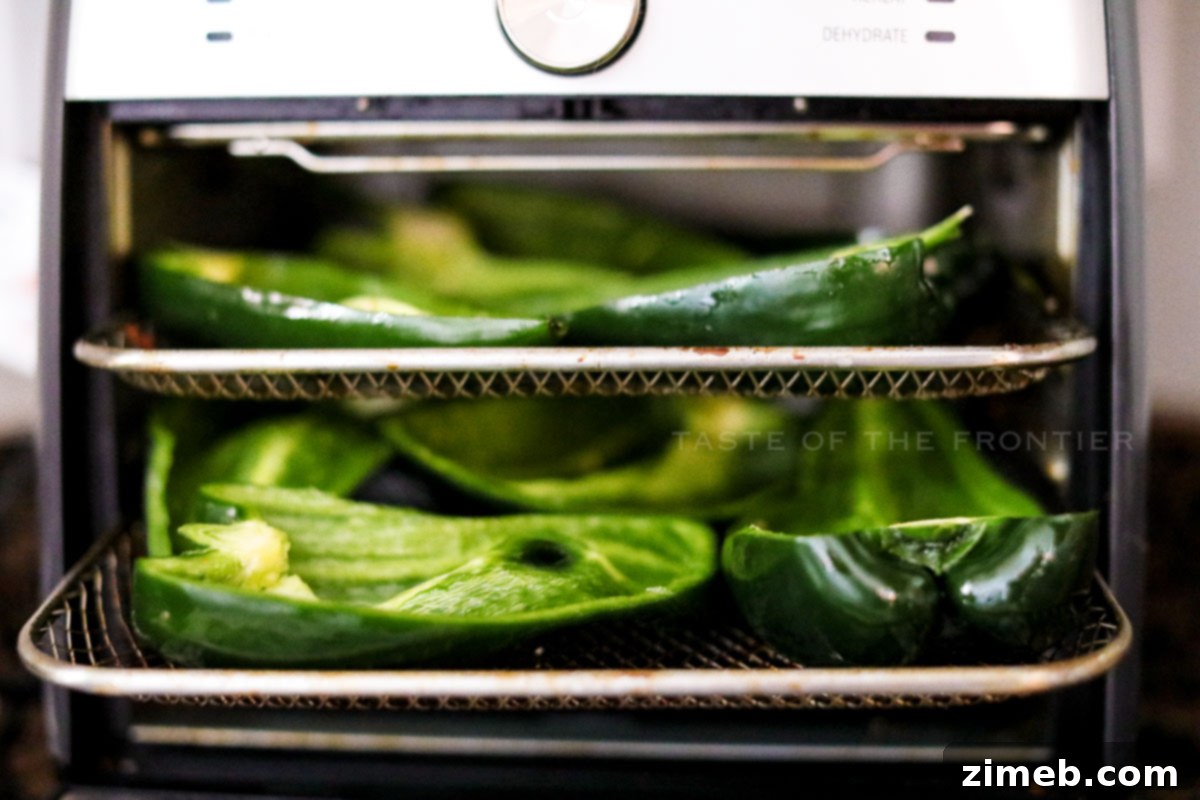 Air fried stuffed poblano peppers ready to serve