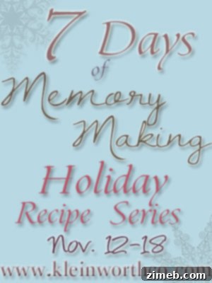 7 days of memory making, holiday recipe series banner
