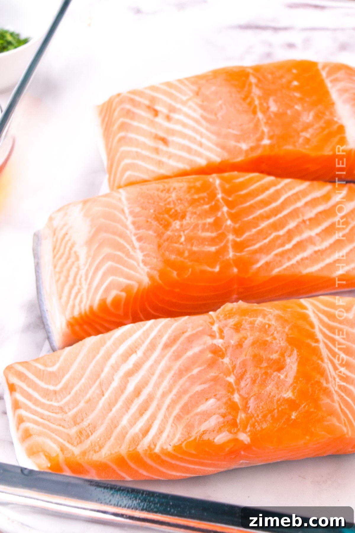 salmon in the pan