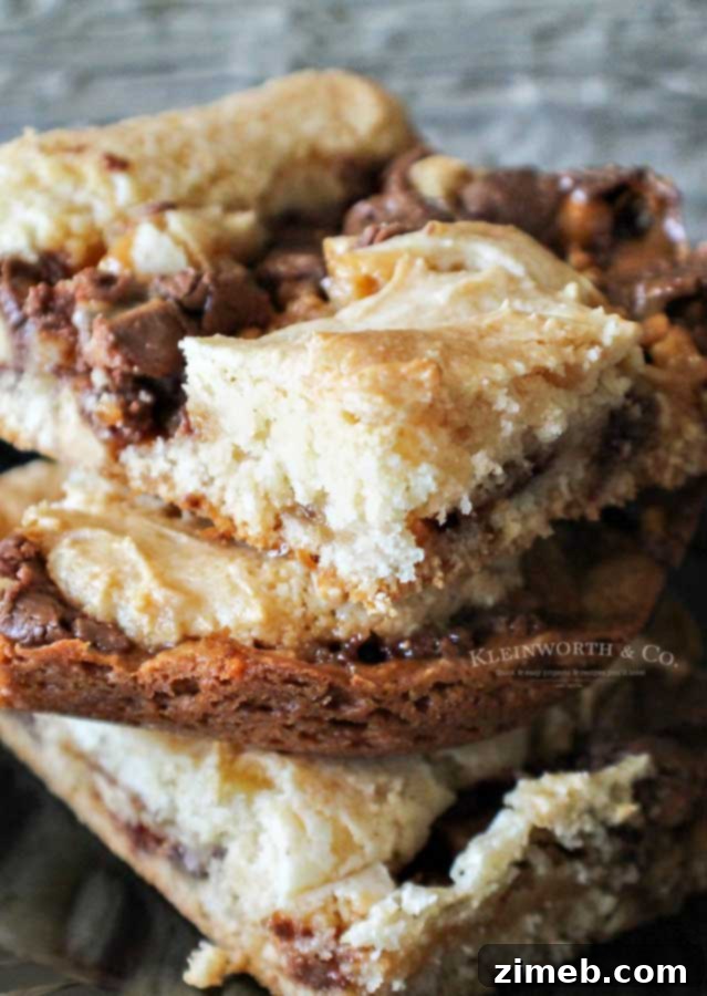 Snickers Dream Cake Bars 5 dessert bars recipe - Snickers Cake Mix Bars