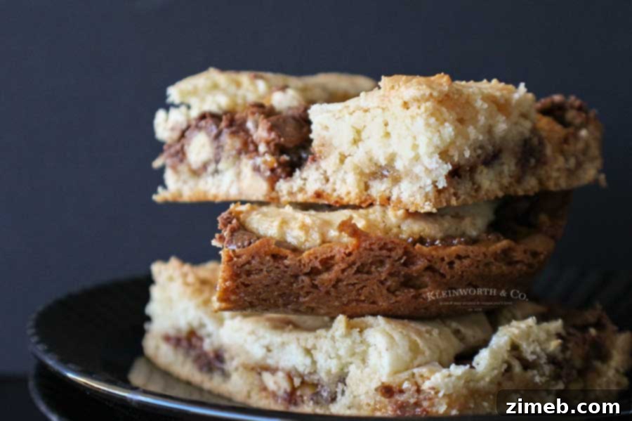 Snickers Dream Cake Bars 6 candy bar recipe - Snickers Cake Mix Bars