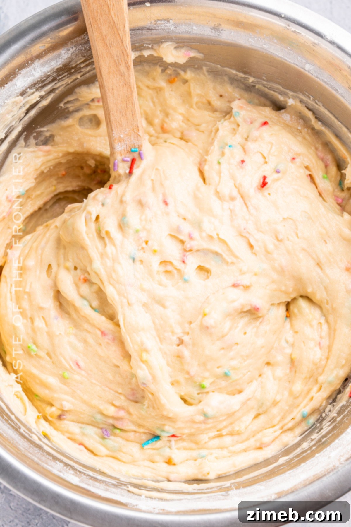 Festive Funfetti Cupcakes 6 Cupcake batter with confetti sprinkles - vibrant sprinkles folded into creamy vanilla batter