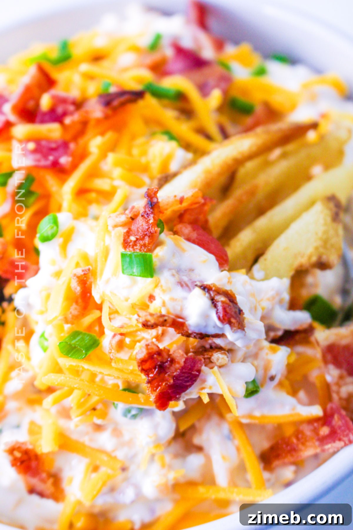 Craveable Loaded Baked Potato Dip 3 party dip with bacon and cheese