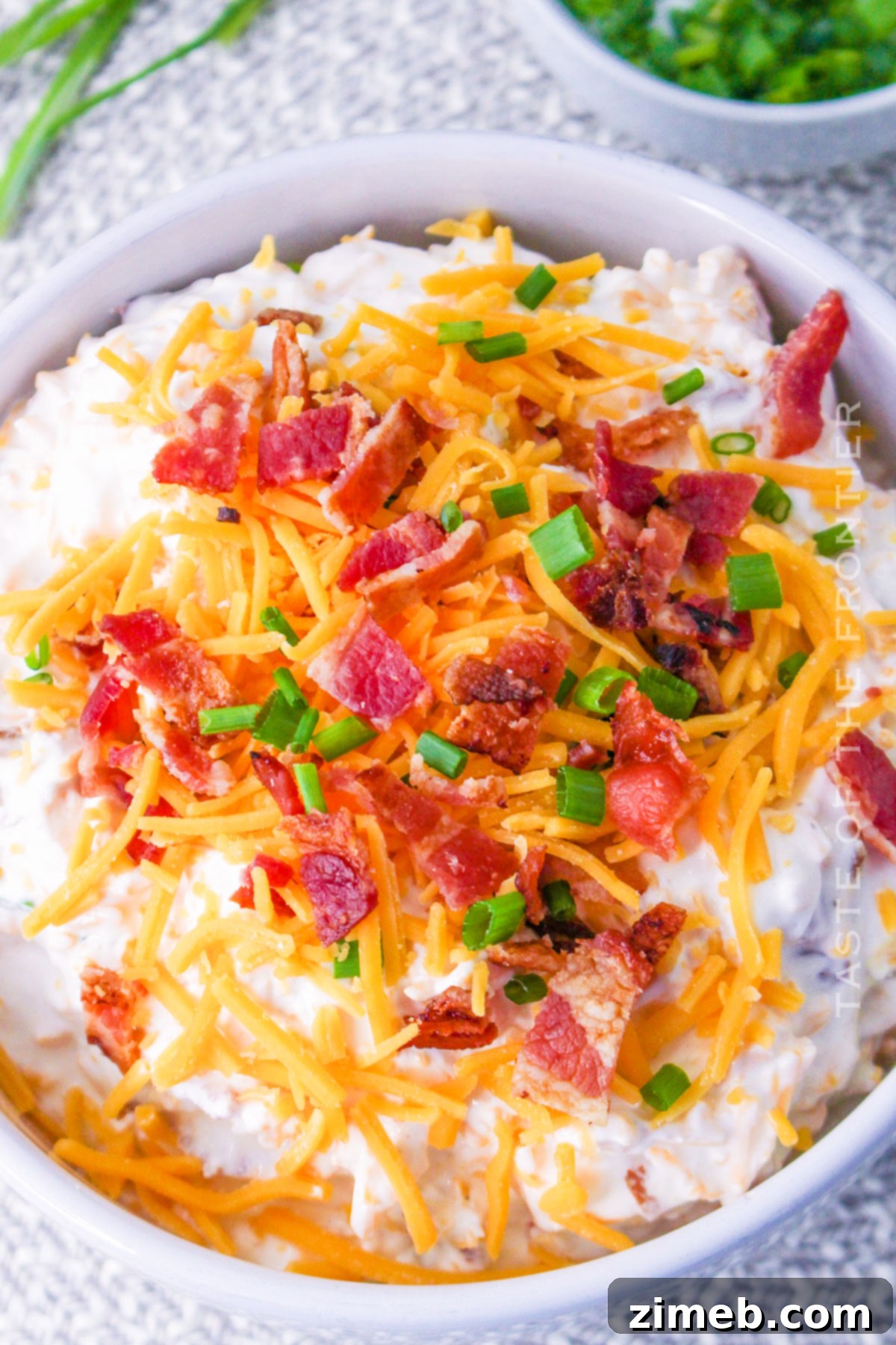 Craveable Loaded Baked Potato Dip 9 cheesy dip with bacon