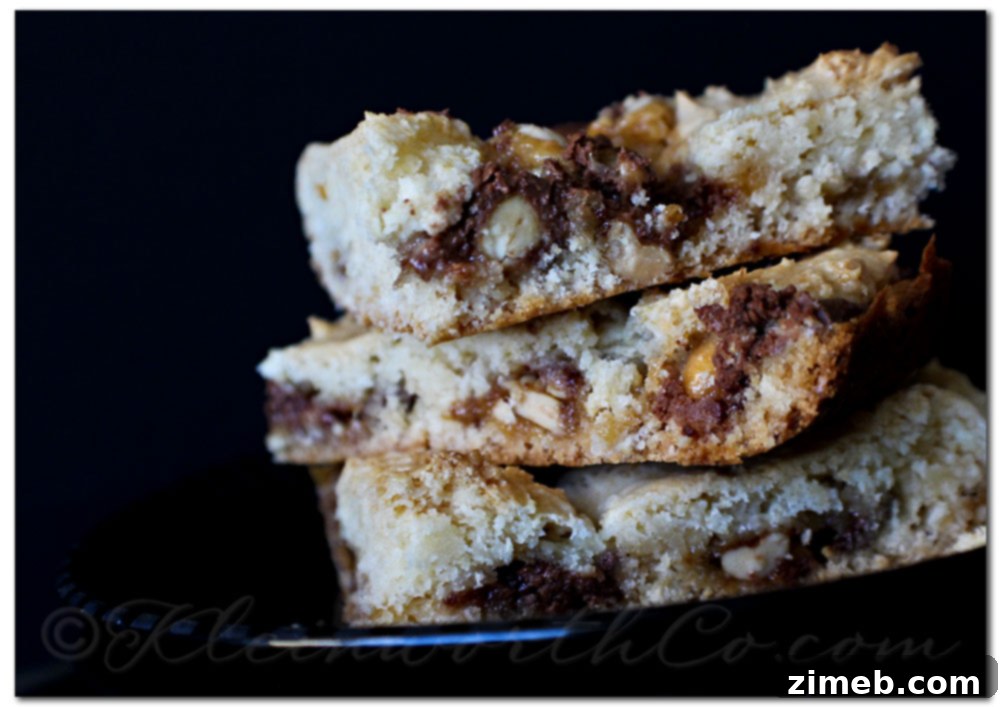 Snickers Cake Mix Bars - easy dessert bars for holidays