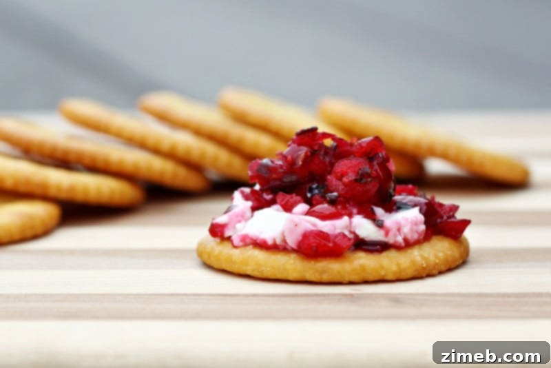 Cranberry Cream Cheese Dip - festive holiday appetizer