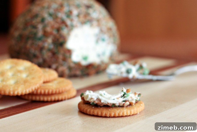 Green Onion Cheeseball - savory holiday appetizer