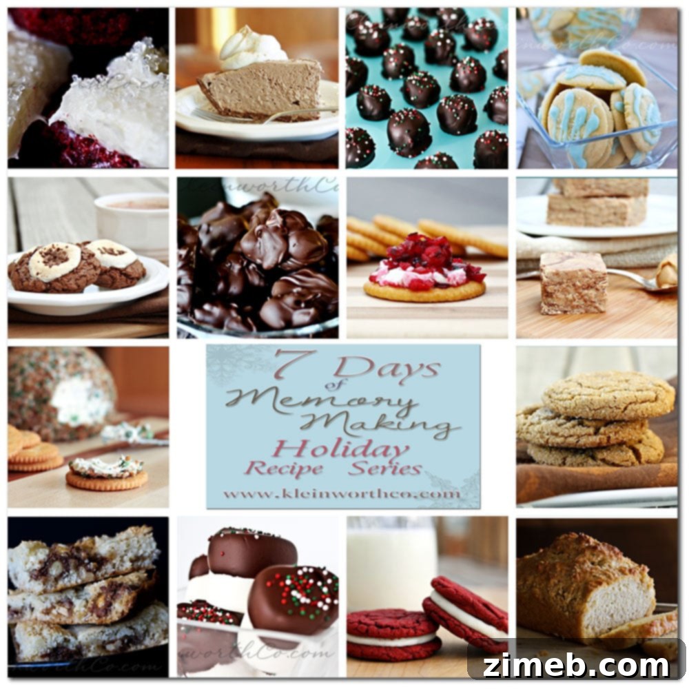 7 Days of Memory Making - Holiday Recipe Series Overview Holiday Recipe Series featuring various festive treats