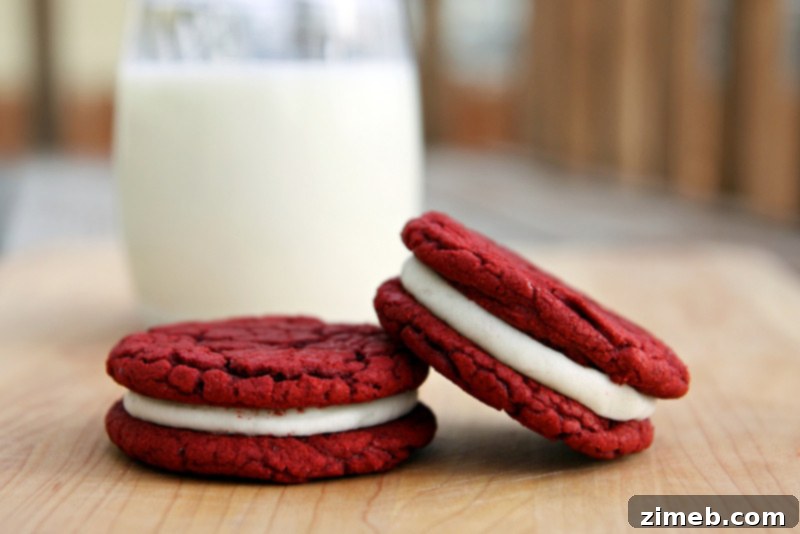 Red Velvet Sandwich Cookies - classic holiday treat