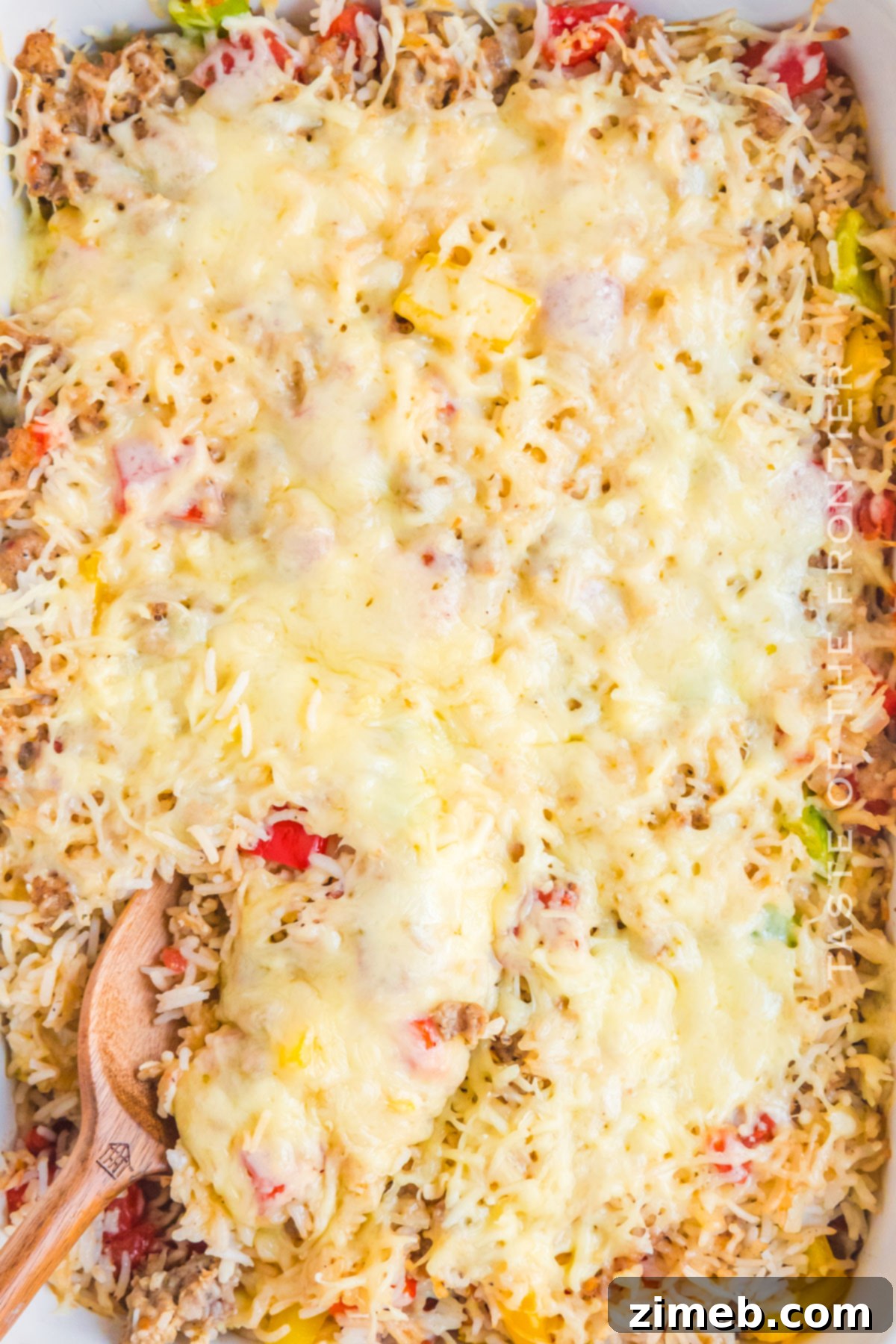 baked rice and peppers