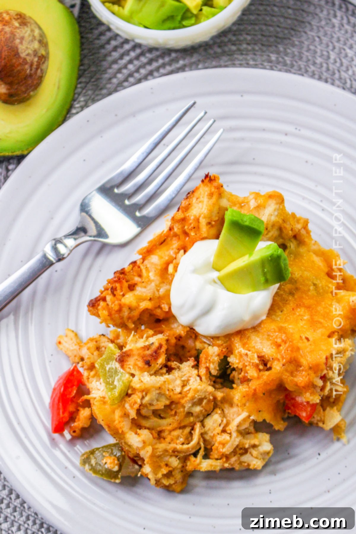 Fiesta Chicken Bake 10 Mexican chicken casserole with fresh toppings