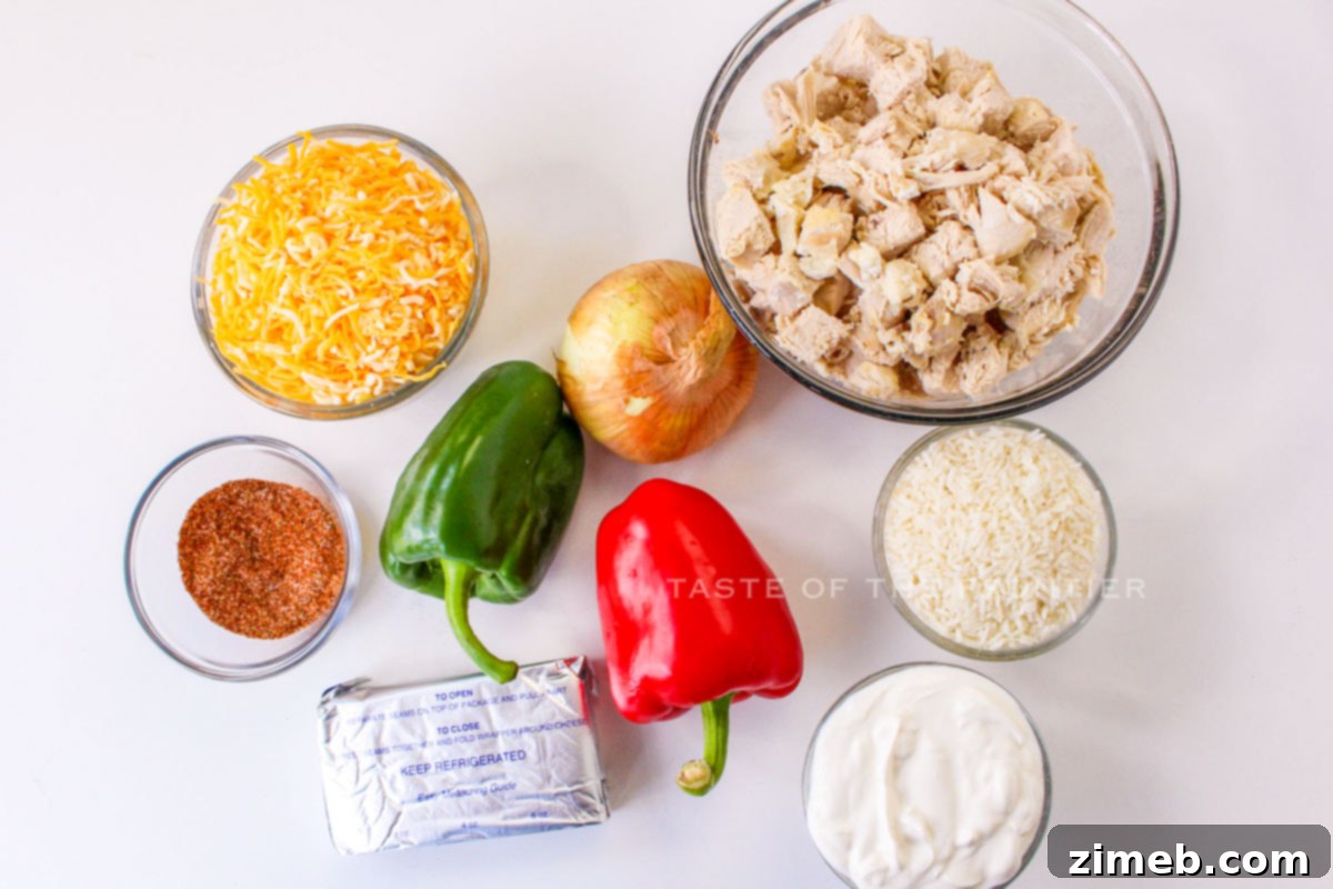 Fiesta Chicken Bake 4 Ingredients for Easy Chicken Fajita Casserole