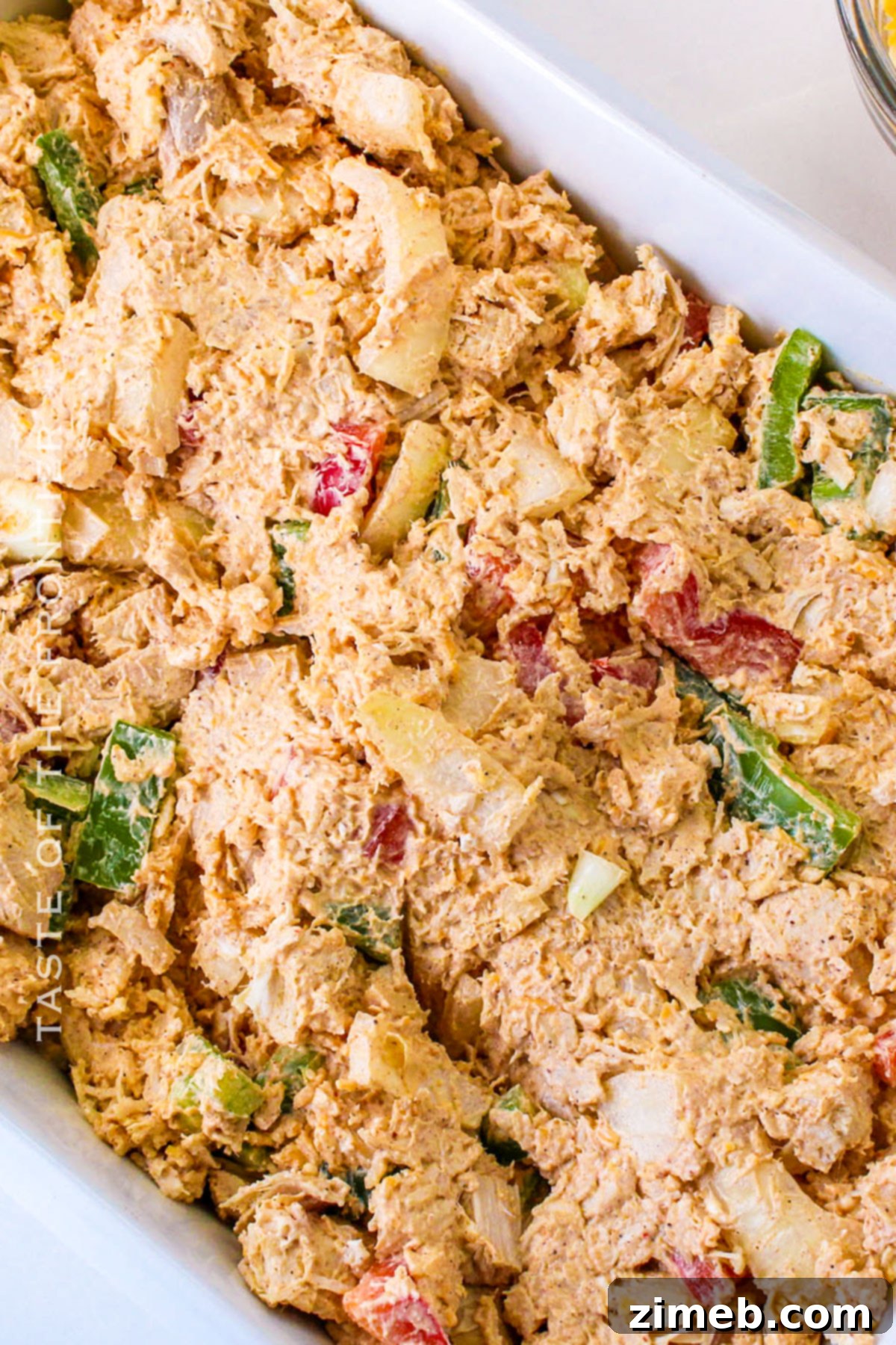 Fiesta Chicken Bake 8 How to make Easy Chicken Fajita Casserole step by step