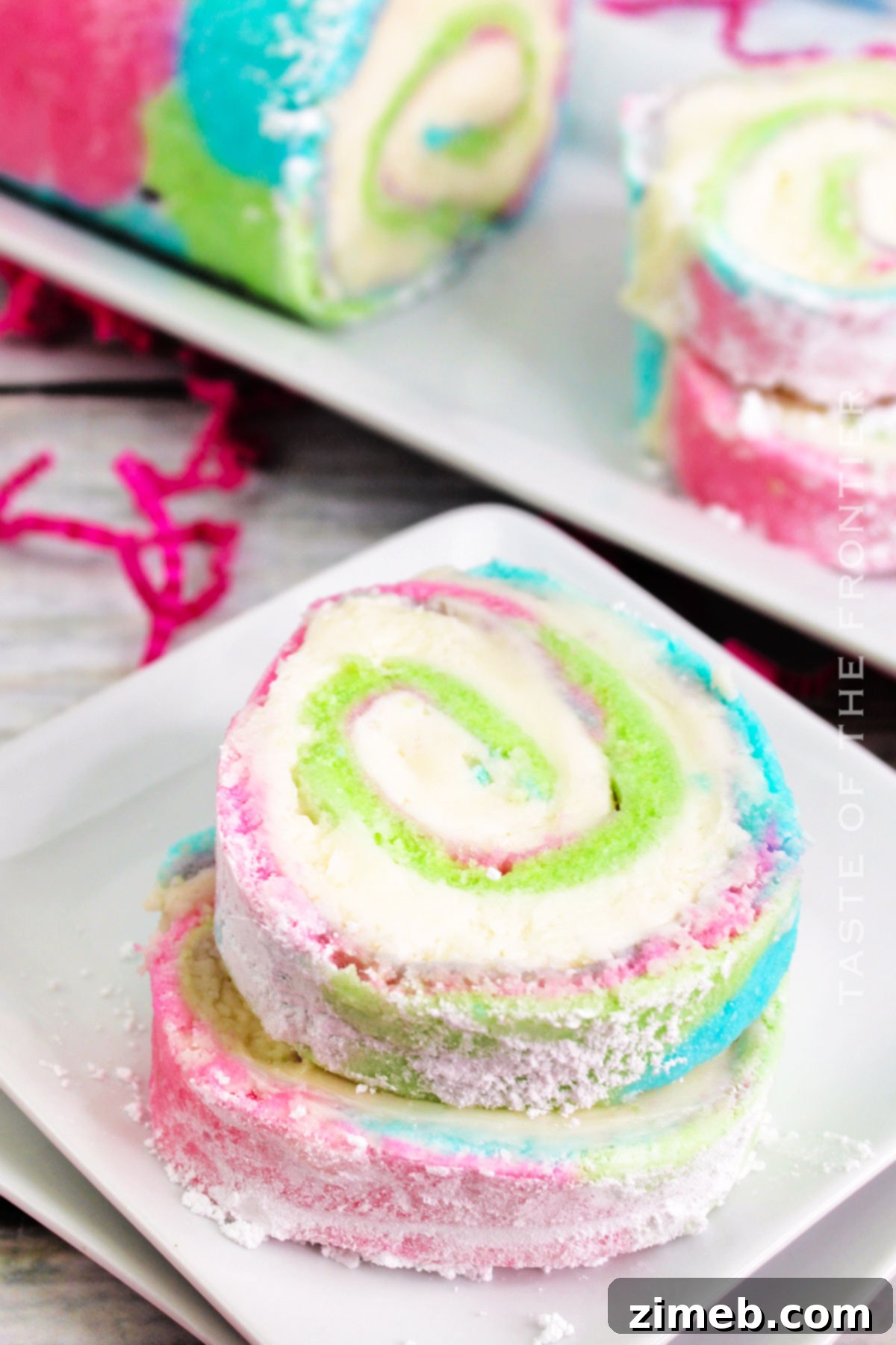 Sweet Spring Roll Cake 16 roll cake with cream cheese frosting