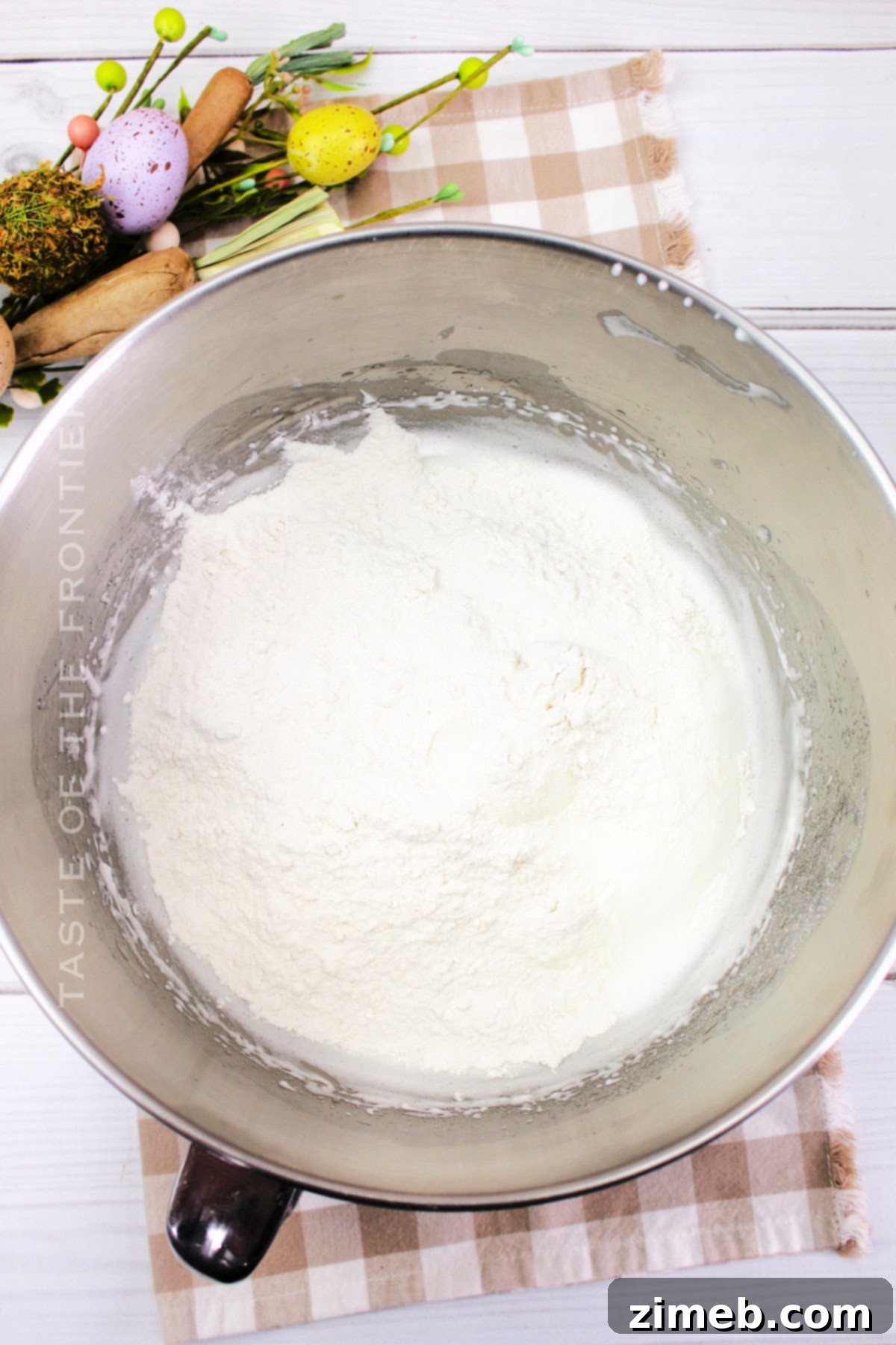 Sweet Spring Roll Cake 6 add cake flour