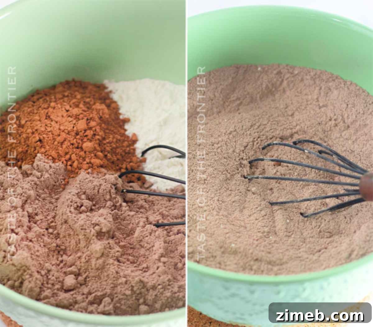Easy Chocolate Mug Cake 5 how to make Chocolate Mug Cake Mix - mixing ingredients