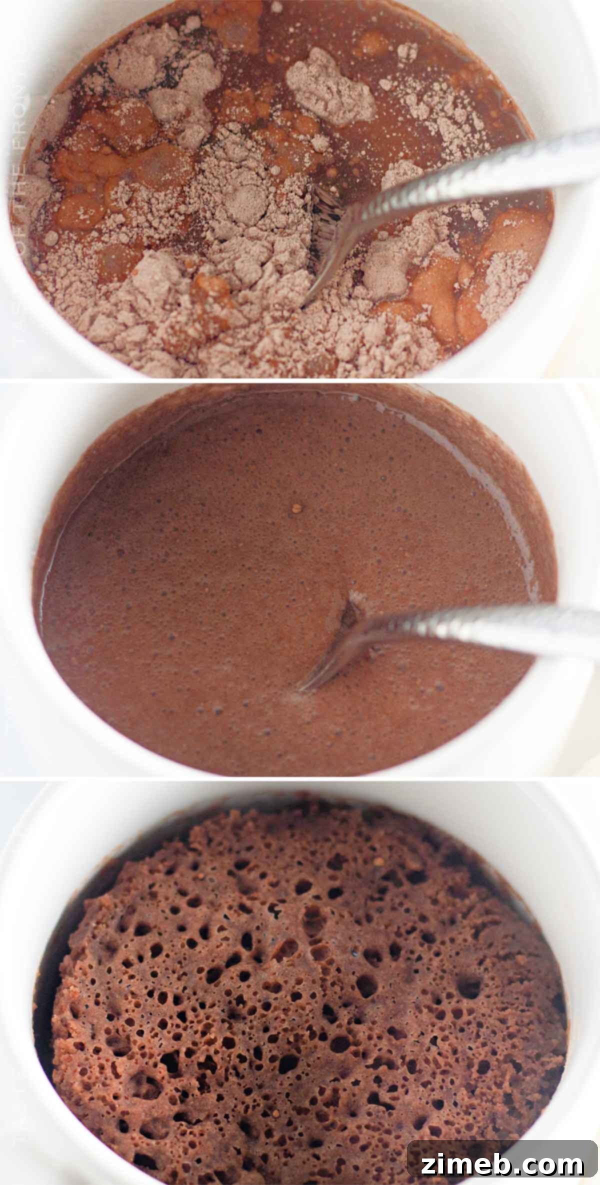 Easy Chocolate Mug Cake 8 cake in a mug with chocolate chips