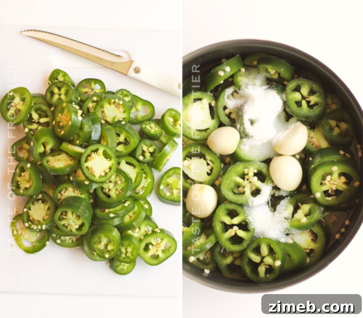Step-by-step process of how to make pickled jalapenos