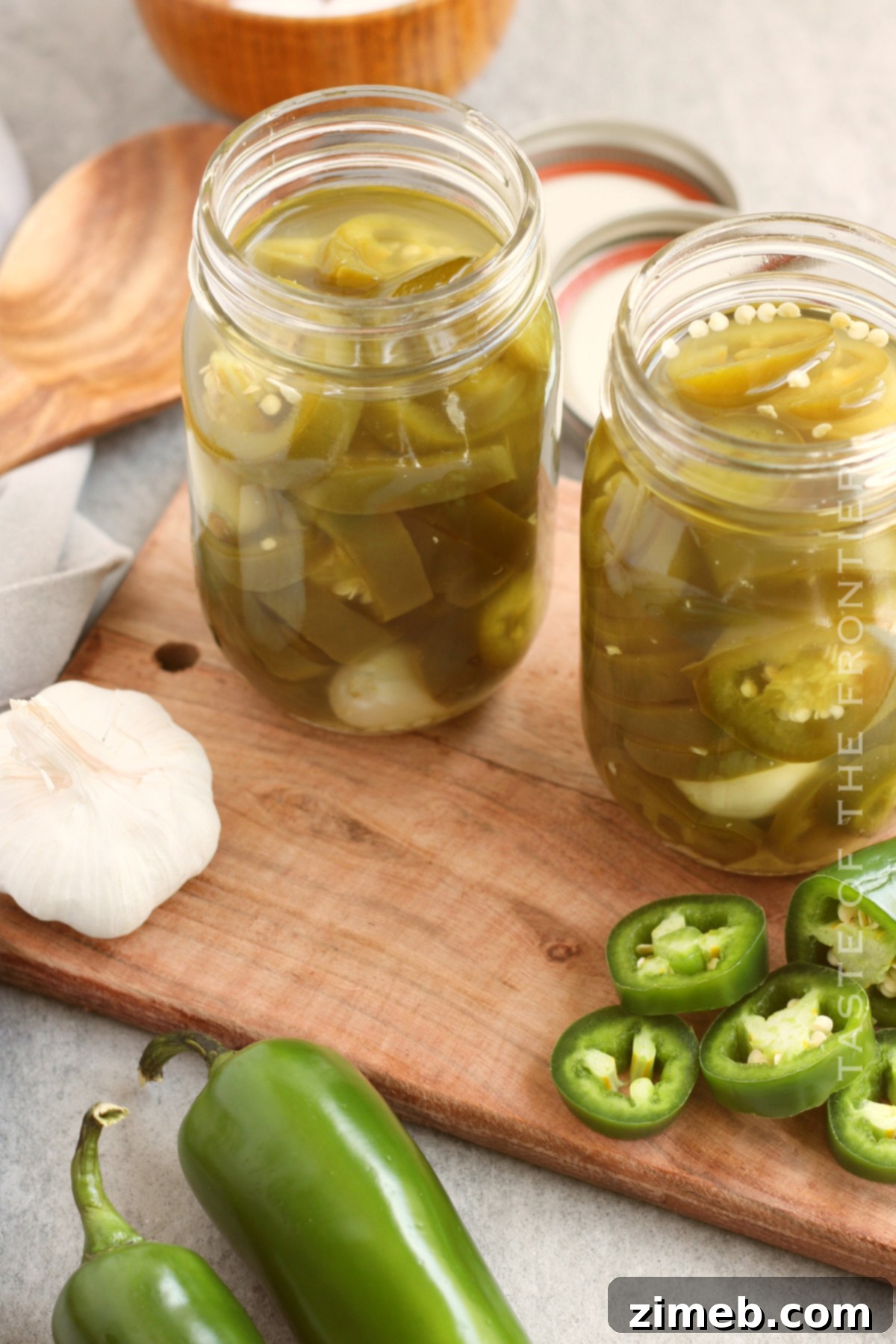 Easy pickled jalapenos recipe with a vibrant green color