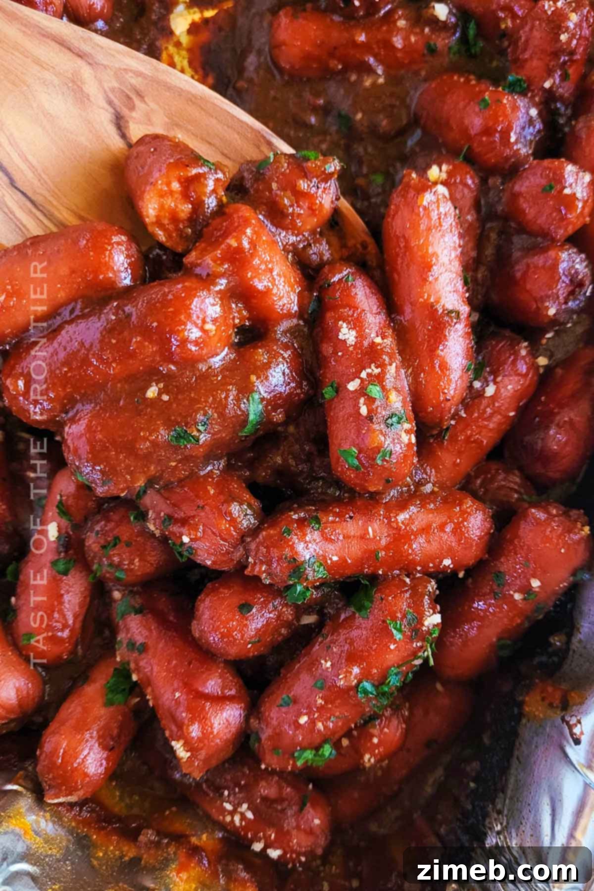Smoky Sausage Bites 16 Traeger Smoked Little Smokies, perfectly glazed and ready
