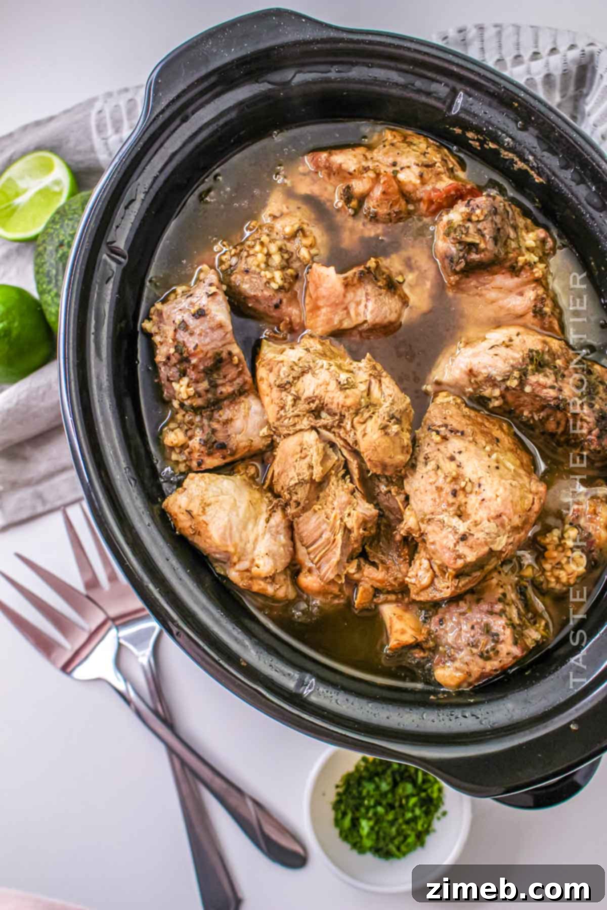 making carnitas in the slow cooker