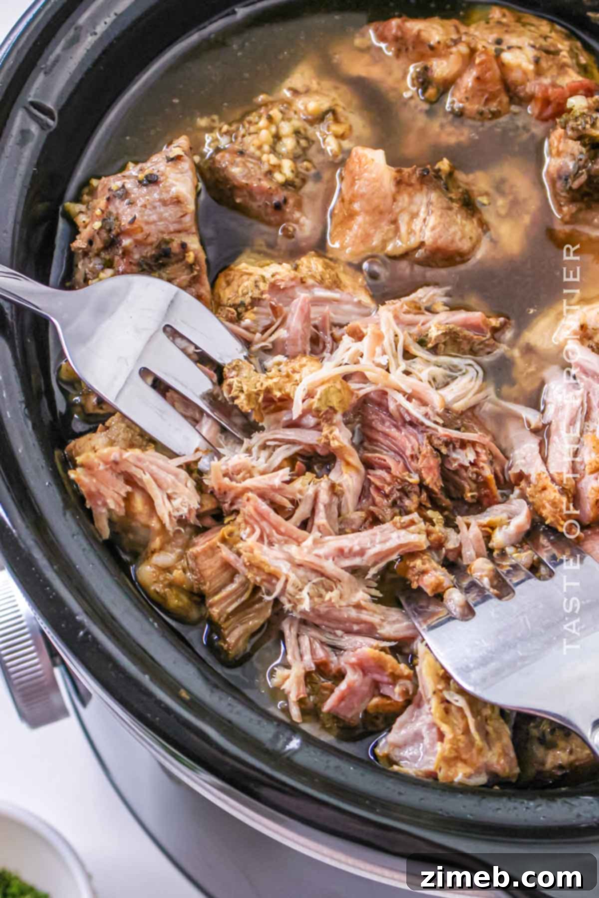 cooked pulled pork