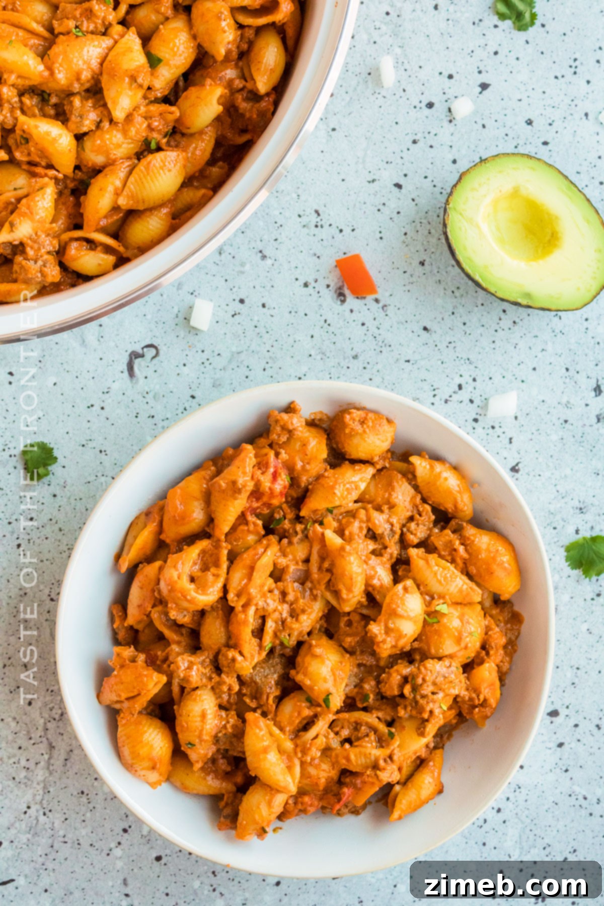 pasta dinner with taco seasoning