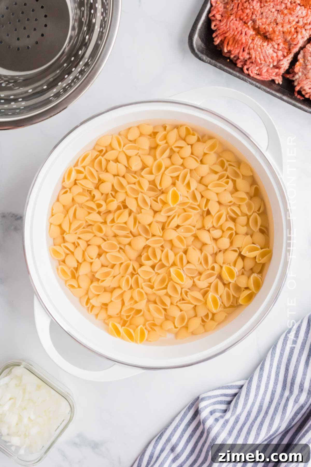 boiling noodles