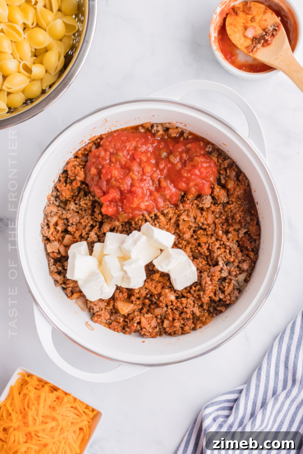 ground beef with cream cheese