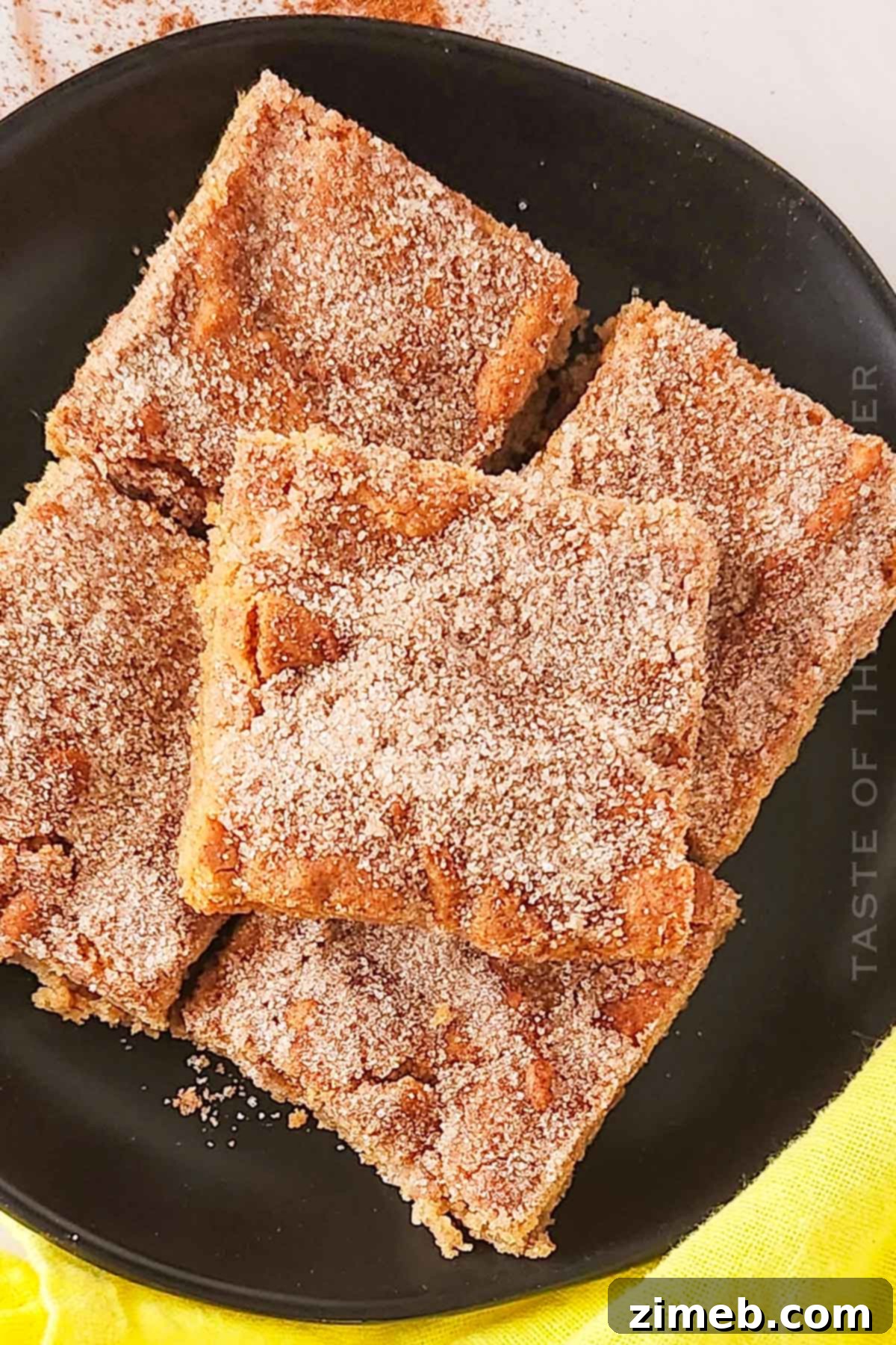 Finished Churro Bars ready to serve.