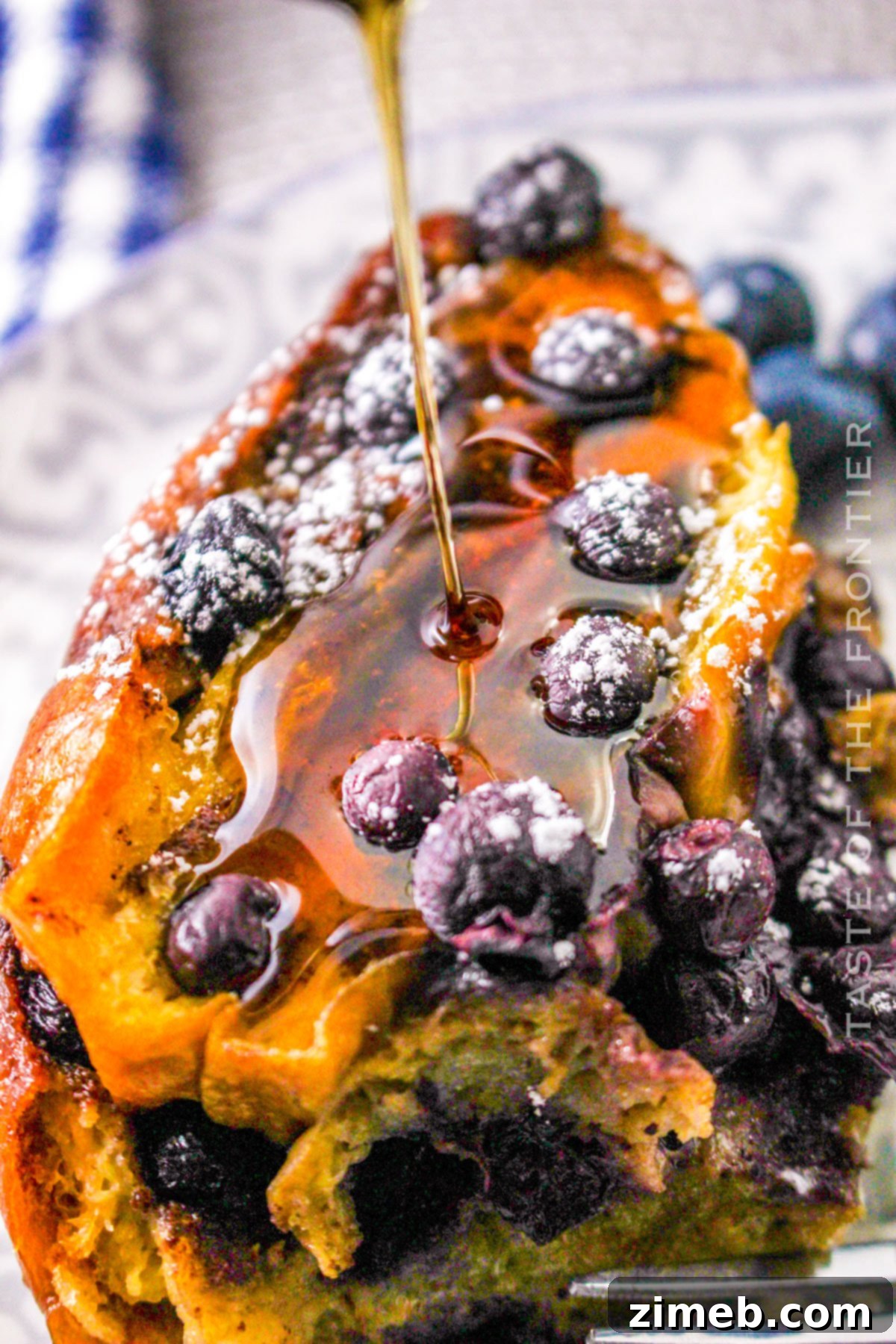 Overnight Slow Cooker Blueberry French Toast 2 Blueberry French Toast Recipe in Slow Cooker