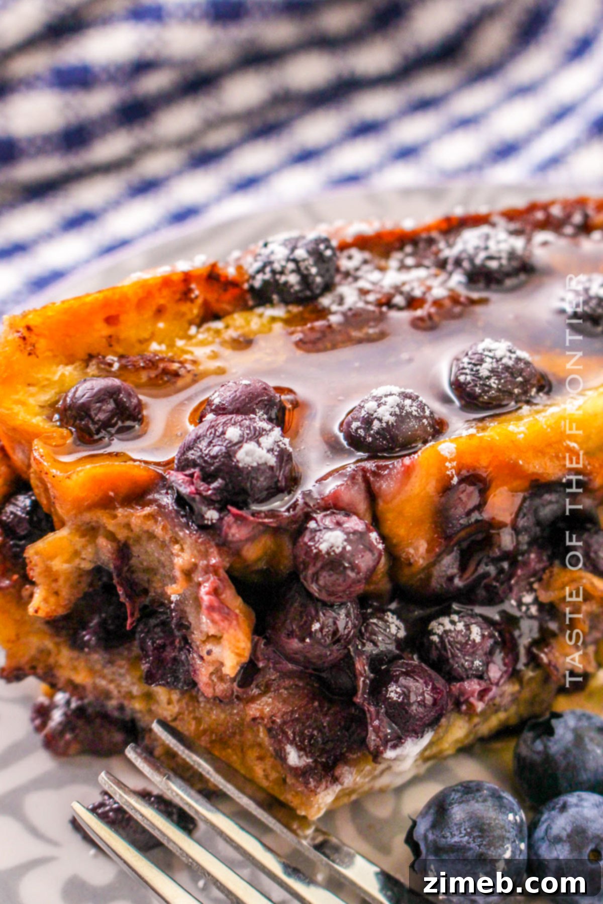 Overnight Slow Cooker Blueberry French Toast 16 Finished Blueberry French Toast Casserole